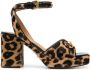 Gucci Horsebit 90mm leopard-print sandals Brown - Thumbnail 1