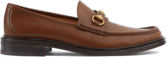 Gucci Horsebit leather loafers Brown