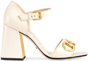 Gucci Horsebit block-heel sandals White