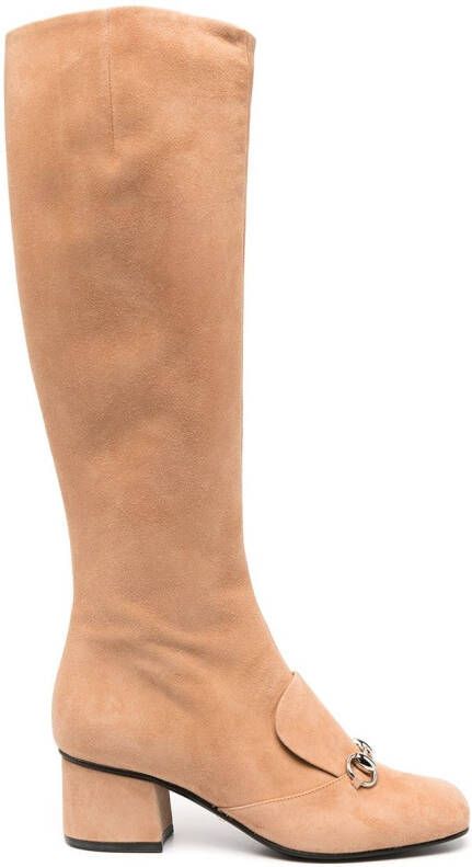 Gucci Horsebit-detail knee-length boots Neutrals