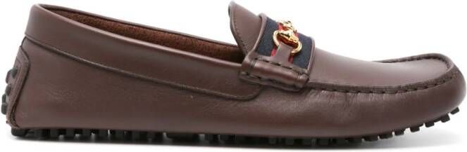 Gucci Horsebit-detail leather loafers Brown