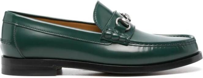 Gucci Horsebit-detail leather loafers Green