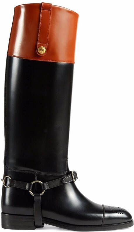 Gucci Horsebit knee-high boots Black