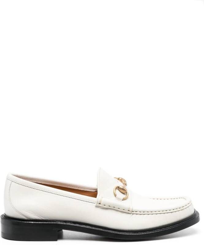 Gucci Horsebit leather loafers White