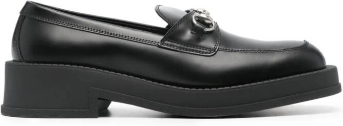Gucci Horsebit square-toe loafers Black