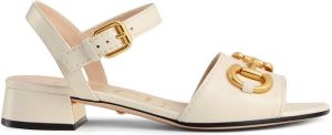 Gucci Horsebit strap buckle-fastening sandals White