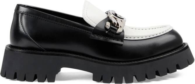 Gucci Interlocking G chain-link loafers Black