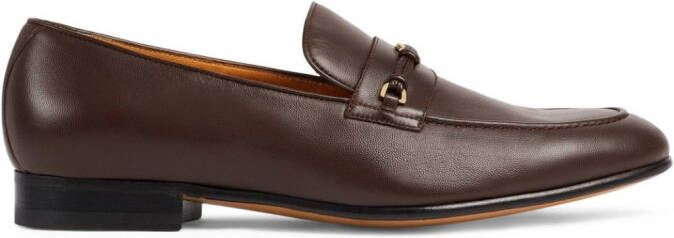 Gucci Interlocking G leather loafers Brown