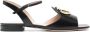 Gucci Interlocking G-logo leather sandals Black - Thumbnail 1