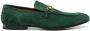 Gucci Jordaan Horsebit-detail suede loafers Green - Thumbnail 1