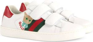 Gucci Kids Ace cat detail sneakers White