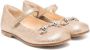 Gucci Kids Aisha glitter ballerina shoes Gold - Thumbnail 1
