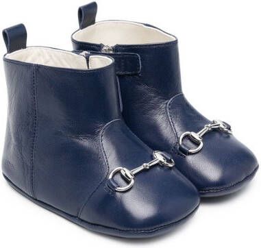 Gucci Kids Aisha horsebit-buckle boots Blue