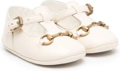 Gucci Kids ankle-strap leather pre-walkers White
