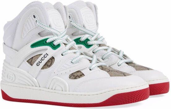 Gucci Kids Basket lace-up sneakers White