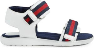 Gucci Kids Children's leather sandal with Web White