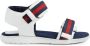Gucci Kids Children's leather sandal with Web White - Thumbnail 1