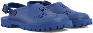 Gucci Kids cut-out GG sandals Blue