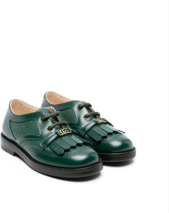 Gucci Kids Double G lace-up shoes Green