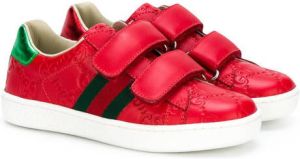 Gucci Kids GG logo sneakers Red