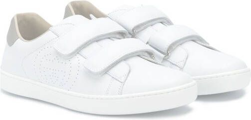 Gucci Kids GG touch strap sneakers White