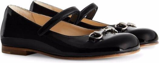 Gucci Kids Horsebit ballet flats Black