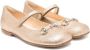 Gucci Kids Horsebit-detail ballerina shoes Gold - Thumbnail 1
