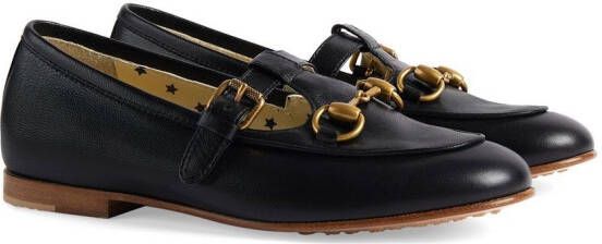 Gucci Kids horsebit-detail buckled loafers Black