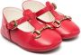 Gucci Kids horsebit leather ballerina shoes Red - Thumbnail 1