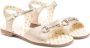 Gucci Kids Hosebit glitter sandals Gold - Thumbnail 1