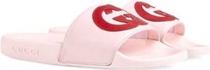 Gucci Kids Interlocking G logo slides Pink
