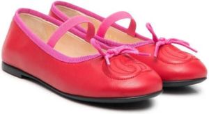Gucci Kids leather ballet shoes Red