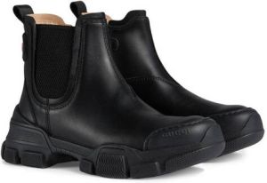 Gucci Kids logo patch ankle boots Black