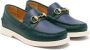 Gucci Kids plain leather loafers Green - Thumbnail 1