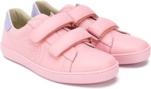Gucci Kids TEEN GG touch strap sneakers Pink