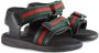 Gucci Kids Toddler leather sandal with Web straps Black - Thumbnail 1