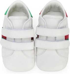 Gucci Kids Web leather sneakers White