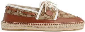 Gucci lace-up GG espadrilles Brown