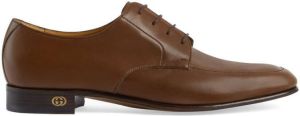 Gucci leather lace-up shoes Brown