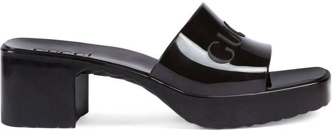 Gucci 60mm logo-embossed sandals Black