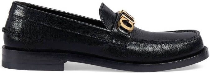 Gucci logo-plaque loafers Black