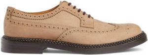 Gucci logo suede brogues Neutrals