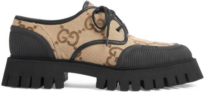 Gucci maxi GG lace-up Derby shoes Neutrals
