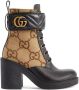 Gucci GG-monogram panelled ankle boots Black - Thumbnail 1
