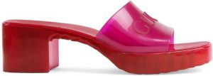 Gucci open toe logo mules Pink