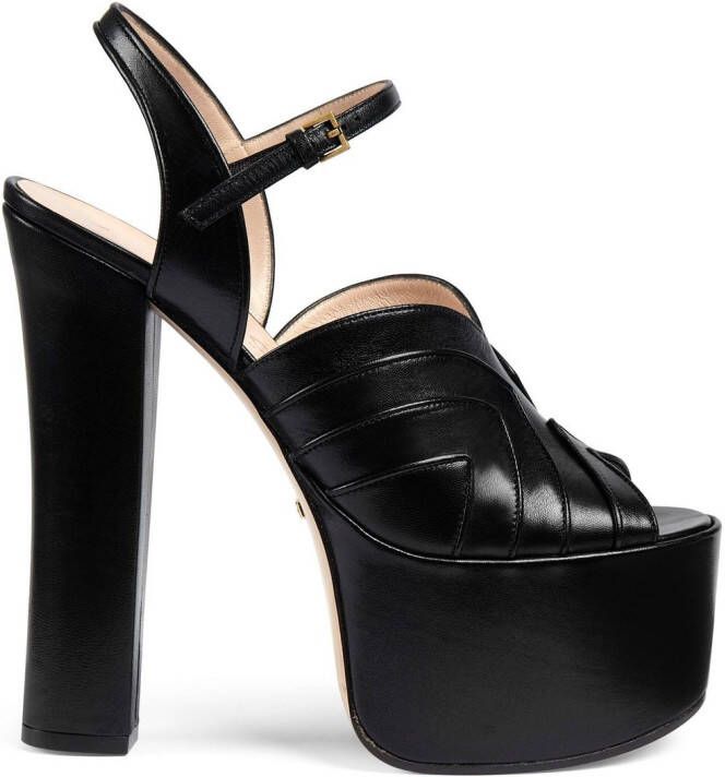 Gucci open-toe platform-sole sandals Black