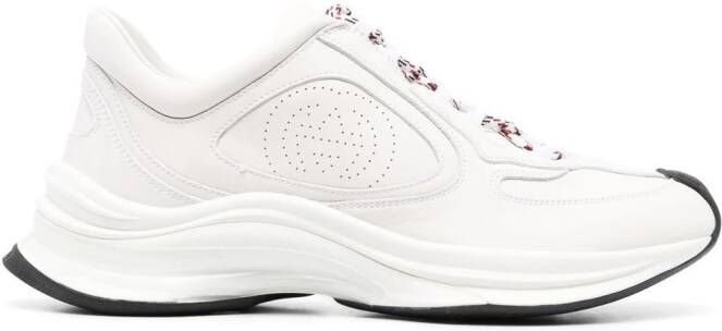 Gucci perforated-logo lace-up sneakers White