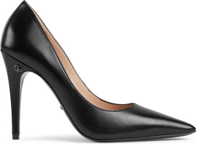 Gucci pointed-toe leather pumps Black