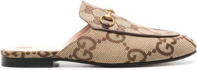 Gucci Princetown panelled slippers Neutrals