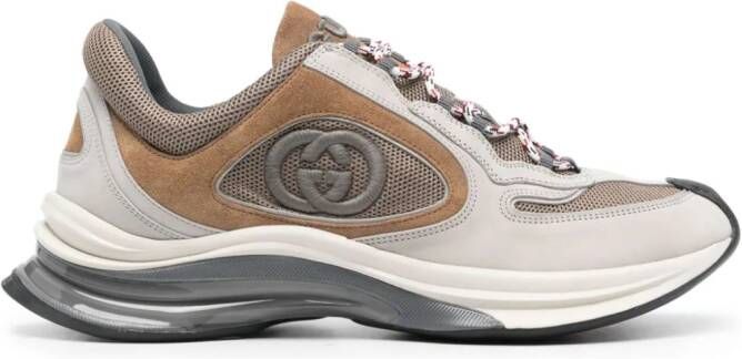 Gucci Run panelled-design sneakers Brown